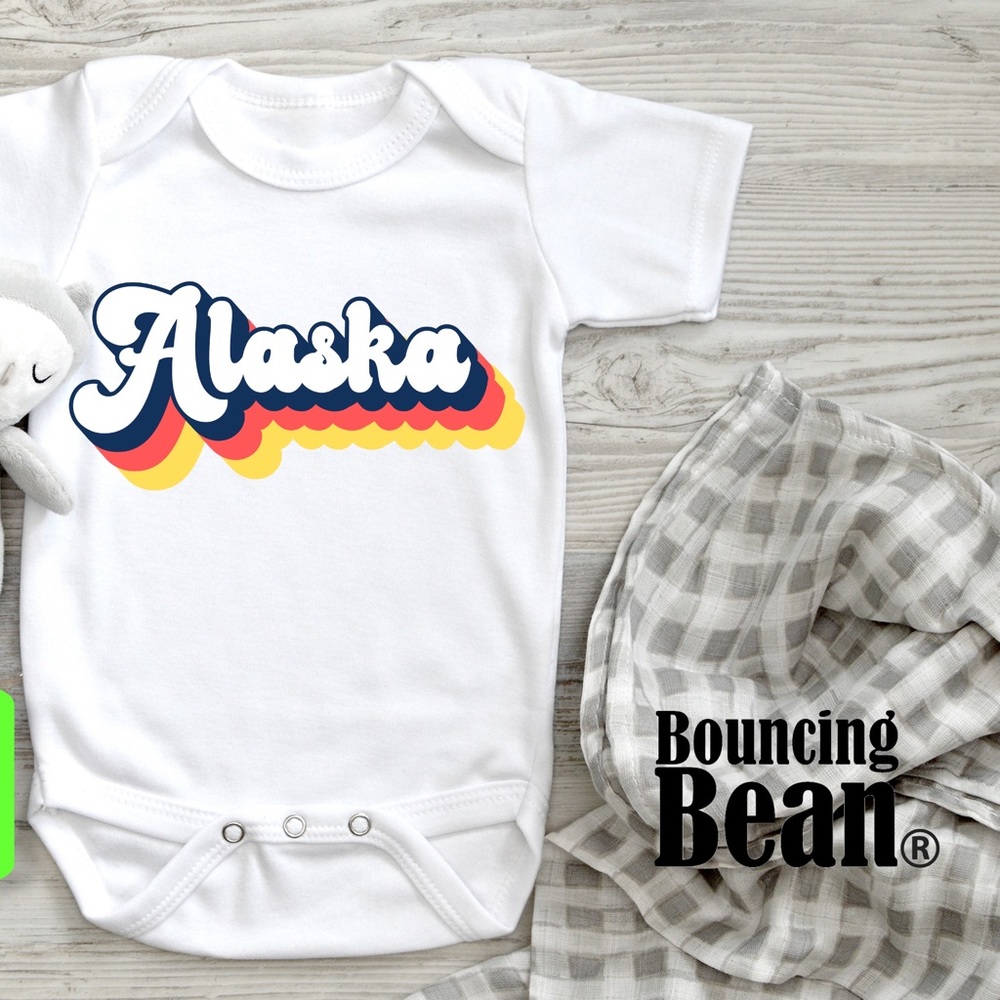 Alaska retro baby onesie bodysuit shirt